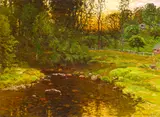 John Joseph Enneking, A Woodland Stream, 1897, oil on canvas