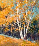 Emile Gruppé, Birches in Fall