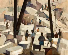 Granite Quarry by Paul Sample, oil on canvas, sold Nov 2011