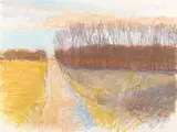 Wolf Kahn, Country Road, 1988, pastel on paper