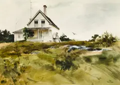Philip Jamison, The White House, watercolor on canvas
