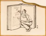 Norman Rockwell, Norman Rockwell Book Illustrator, A Good Idea Inspires Norman Rockwell, Magazine Editor: Three, pencil on paper