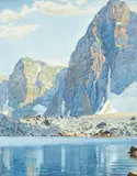 Walter Joseph Phillips, Rca, Asa, Cspwc, Eiffel Lake, Valley of the Ten Peaks, Alberta, watercolour on paper