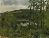Lake, Morin Heights, Quebec by William Goodridge Roberts Rca,Cgp,Csga,Osa,Oc, oil on masonite, offered Nov 2011