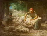 Horatio Walker Rca,Awcs,Ri,Rsc,Saa, Sheep Shearing, oil on canvas