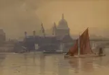 Osa Frederic Marlett Bell-Smith Prca, St. Pauls Cathedral, watercolour on board