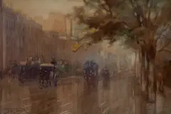 Osa Frederic Marlett Bell-Smith Prca, Piccadilly, watercolour on paper laid on board