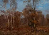 Birchwood Near Eagle Peak, British Columbia, Canada by Peleg Franklin Brownell Rca, Osa, Cac, oil on board, offered Nov 2011