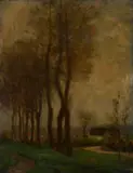 Frederick Simpson Coburn, Mill on the Brink at Wilrijck, oil on canvas