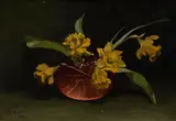 Mary Hiester Reid, Daffodils, oil on canvas