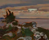 Near Petite Riviere, Nova Scotia by James Edward Hervey MacDonald Rca, Cgp, Osa, oil on board, offered Nov 2011