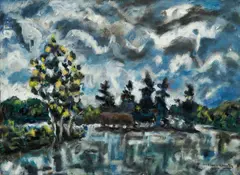 McKellar Island by Csga Rca Gershon Iskowitz, oil on canvasboard, offered Nov 2011