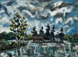 Csga Rca Gershon Iskowitz, McKellar Island, oil on canvasboard