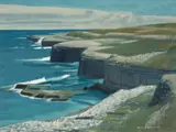 Alan Caswell Collier, Osa, Rca, Three views:On The Strait of Belle Isle, Newfoundland; Plage De La Dune De Sud, Isle De La Madeleine, P.Q.; and Across Avon River To Cape Blomidon, N.S., two oils on board and one watercolour