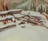 O.S.A. Doris Jean McCarthy R.C.A., Untitled (Snow Scene), oil on board