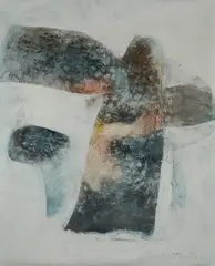 Tony Tascona, Untitled (Abstract Form), mixed media on masonite