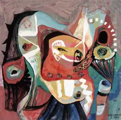 Léon Bellefleur Rca, Nid D'Aube, gouache on illustration board