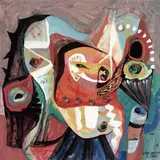 Léon Bellefleur Rca, Nid D'Aube, gouache on illustration board