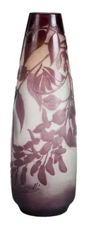 Émile Gallé, Wisteria Cameo Glass Vase