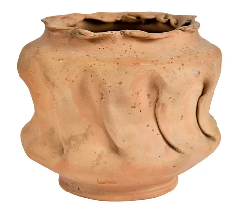 George Ohr, Biloxi Mississippi Bisque Earthenware Vase, circa 1900