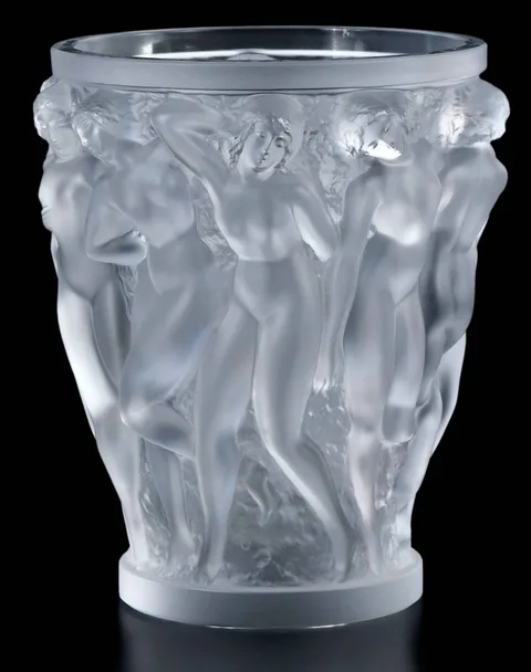 Lalique, Bacchantes Frosted Glass Vase