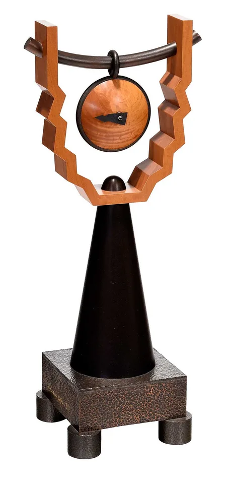 Wendell Castle, Citation Clock, brass