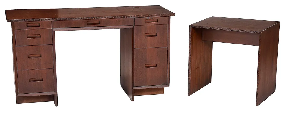 for Henredon Desk and Typewriter Table by Frank Lloyd Wright, sold Oct 2024
