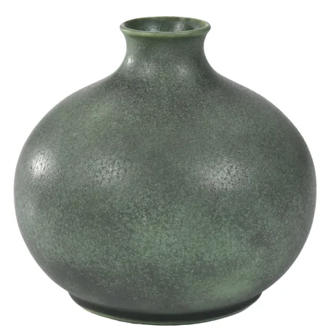 Teco, Art Pottery Vase, W.D. Gates, 1852, matte green glaze