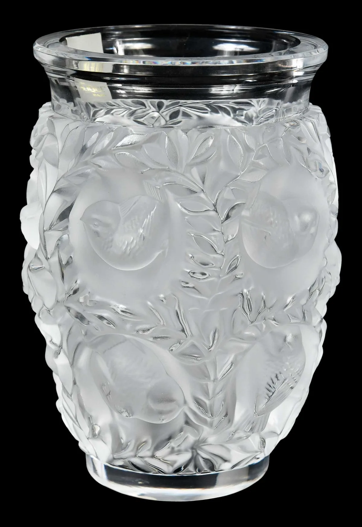 'Bagatelle' Vase by Lalique, clear and frosted glass, sold Sep 2024