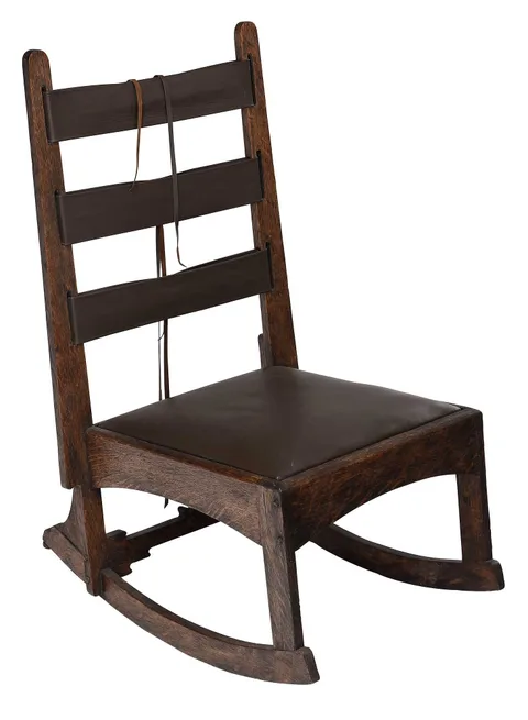 Charles Rohlfs, Rocking Chair, oak throughout