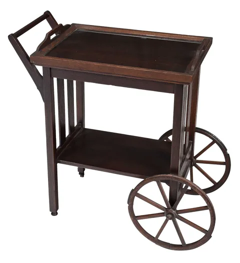 Tea Cart by Stickley Brothers, oak, sold Jul 2024