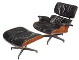 Charles Eames, Leather Upholstered and Laminated Rosewood "670" Lounge Chair and "671" Ottoman