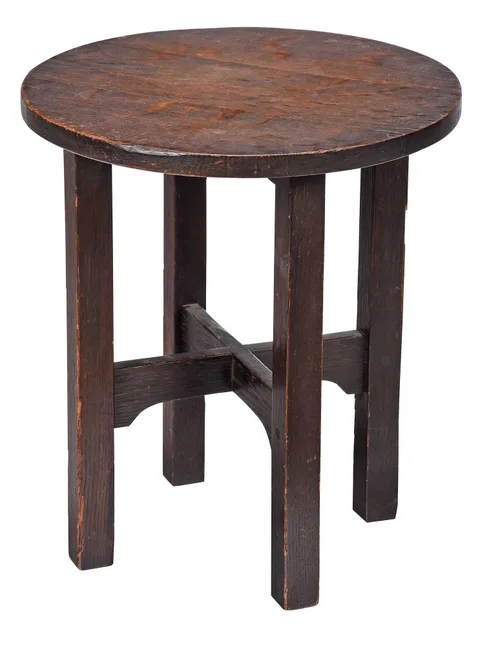 Gustav Stickley, Arts and Crafts Oak Diminutive Tabouret, circa 1901-1912