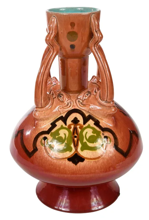 Christopher Dresser, Figural Glazed Pottery Vase