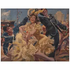 Jaime Sadurní, Carnaval de Veracruz, ca. 1960, Óleo sobre tela