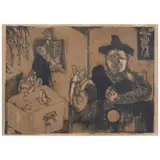 Jose Luis Cuevas, Le repas du magicien, Litografía 123 / 200