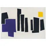 Mathias Goeritz, Vista superior de nueve torres, 1989, Serigrafía P / A