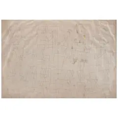 Carlos Mérida, Proyecto del mural Guatemala, ca. 1956, Lápiz de grafito sobre papel