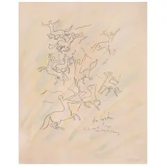 Jean Cocteau, Étude pour le mur droite (Mairie), Litografía 144 / 150