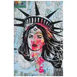Denis Ouch, Liberty Wonderwoman, 2024, Serigrafía y aerosol sobre papel