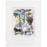 Marc Chagall, Monde familier, 1983, Litografía offset 18 / 50