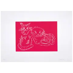 Ai Weiwei, Cats Pink, 2022, Serigrafía 126 / 300