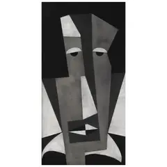 Máscara #1 by Osvaldo Plasencia, Carboncillo, pastel y grafito sobre papel, sold Dec 2025