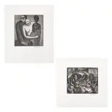 Arnold Belkin, a) La familia I, 1952, Grabado al aguafuerte y aguatinta P. A