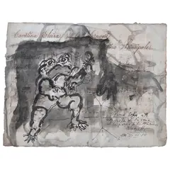 Alberto Gironella, Violinista, de la serie de los Músicos, Mixta sobre papel