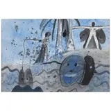 Roger von Gunten, Escena en el mar, Acuarela, gouache y tinta sobre papel
