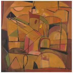Gilda Castillo, Estaciones: Viento rojo, 1987, Mixta sobre tela