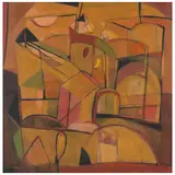 Gilda Castillo, Estaciones: Viento rojo, 1987, Mixta sobre tela