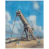 Spika, Catapulta de avispas, 2024, Óleo sobre tela