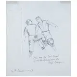 Ángel Zárraga, Footballeurs, Tinta sobre papel